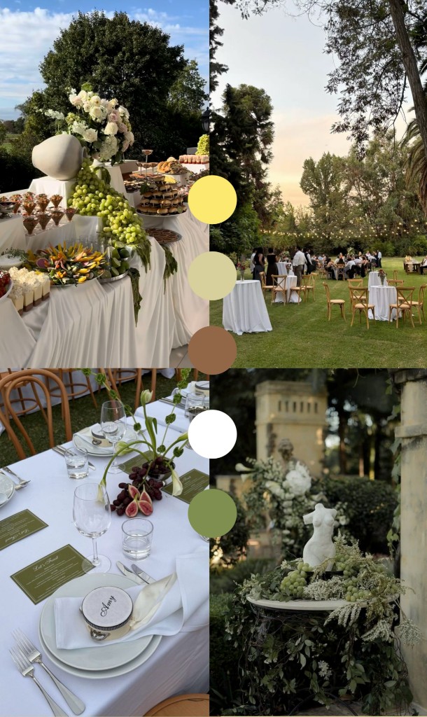 Коллаж: атмосфера Mediterranean garden dinner